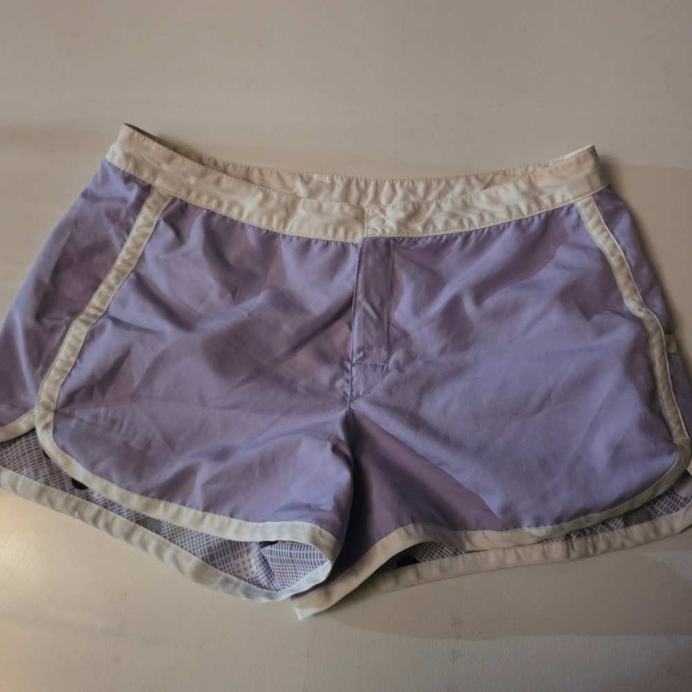 Adidas Womens Purple White Athletic Running Gym Shorts Size Small AZF001